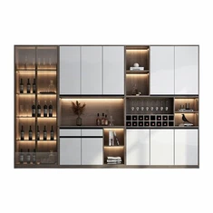 Caibinéid seomra suí liath